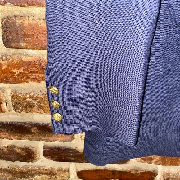 Kingsridge Vintage Navy Blue 2-Button Blazer Jacket Sports Coat Men's Size 46 - Picture 7 of 9